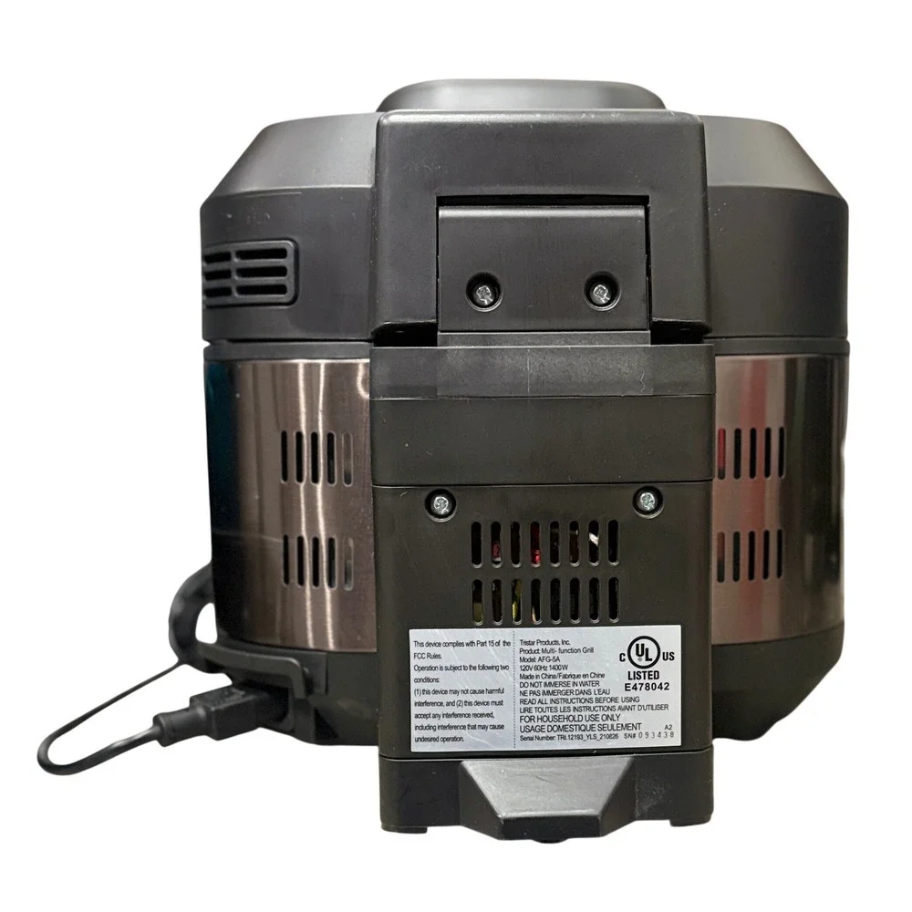 PowerXL AFG-5A 5.5 Qt Air Fryer Indoor Grill 6-in-1 Digital 1400W Tested Working
